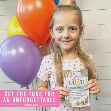 15 Hawaiian Luau Birthday Invitations for Girls Fun