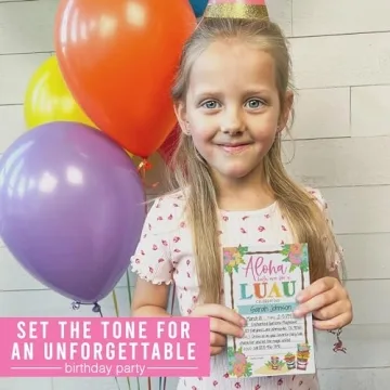 15 Hawaiian Luau Birthday Invitations for Girls Fun