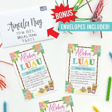15 Hawaiian Luau Birthday Invitations for Girls Fun