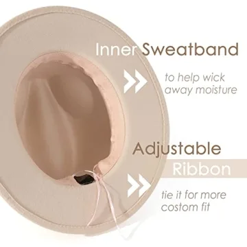 Lisianthus Classic Fedora Hat - Stylish Wide Brim for Women