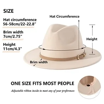 Lisianthus Classic Fedora Hat - Stylish Wide Brim for Women