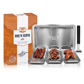 Yukon Glory™ BBQ 'N SERVE Grill Basket Set
