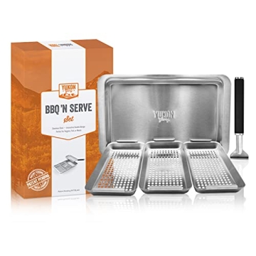 Yukon Glory™ BBQ 'N SERVE Grill Basket Set