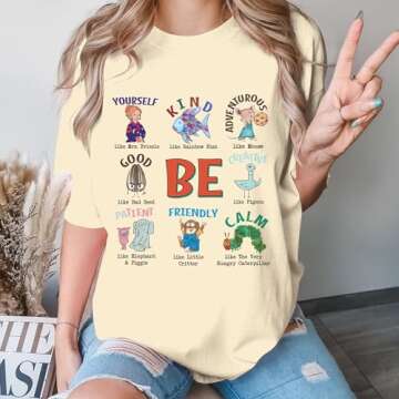 Teacher Tshirt - Back to School T-Shirt - Teacher Shirt - First Day of School Shirts Teacher - 100th Day of School Shirts - Teacher Appreciation Gifts - Gifts for Teacher's Day (Ivory, L)