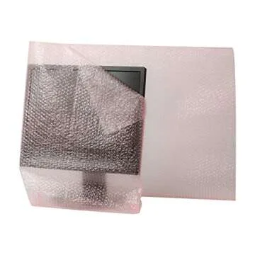 Duck Brand Anti-Static Bubble Wrap Cushioning, Extra Wide 24-Inch x 50-Feet, Pink (285793)