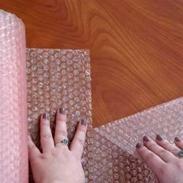 Duck Brand Anti-Static Bubble Wrap Cushioning, Extra Wide 24-Inch x 50-Feet, Pink (285793)