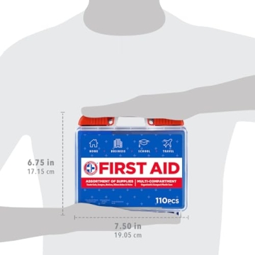 Be Smart Get Prepared 110 pc First Aid Kit for Safety & Emergency