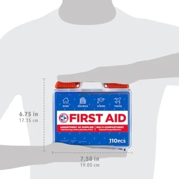 Be Smart Get Prepared 110 pc First Aid Kit for Safety & Emergency