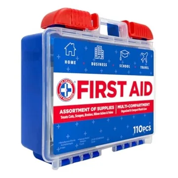 Be Smart Get Prepared 110 pc First Aid Kit for Safety & Emergency
