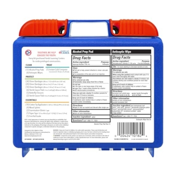 Be Smart Get Prepared 110 pc First Aid Kit for Safety & Emergency