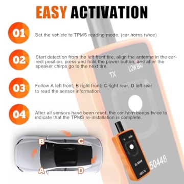 TPMS Relearn Tool for GM Tire Sensors, EL-50448