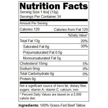 Proper Foods Grass-Fed Beef Tallow for Cooking & Skincare