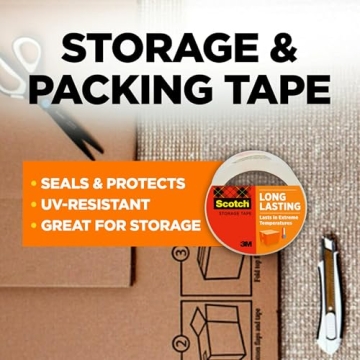 Scotch Long Lasting Storage Packing Tape - 6 Rolls for Secure Packing