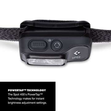 BLACK DIAMOND Spot 400 LED Headlamp, Waterproof and Dimmable Battery Powered Headlamp for Camping, Hiking, Running, Work, Travel with Red Light Headlamp Mode, Graphite