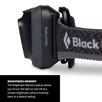 BLACK DIAMOND Spot 400 LED Headlamp, Waterproof and Dimmable Battery Powered Headlamp for Camping, Hiking, Running, Work, Travel with Red Light Headlamp Mode, Graphite