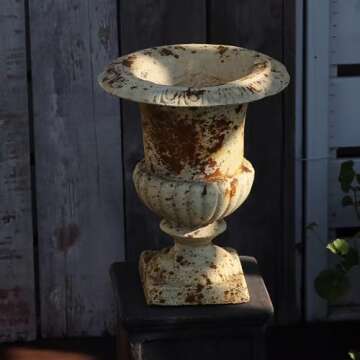 Shlinnuo 9 inch Retro Flower Pots Outdoor Planters Indoor Decor - Vintage Pots Tree Planter for Outdoors Patio,Garden,Indoor Vase for Office Livingroom Shelf Decor