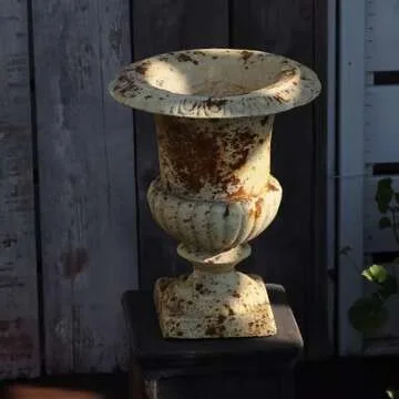 Shlinnuo 9 inch Retro Flower Pots Outdoor Planters Indoor Decor - Vintage Pots Tree Planter for Outdoors Patio,Garden,Indoor Vase for Office Livingroom Shelf Decor