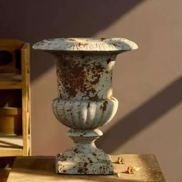 Shlinnuo 9 inch Retro Flower Pots Outdoor Planters Indoor Decor - Vintage Pots Tree Planter for Outdoors Patio,Garden,Indoor Vase for Office Livingroom Shelf Decor