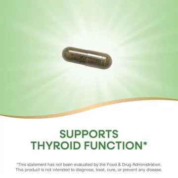 Nature's Way Kelp - Kelp Dietary Supplement - Supports Thyroid Function* - Iodine Supplement for Men & Women - Vegan & Non-GMO Project Verified - 180 Capsules