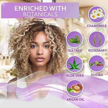 Purple Hair Mask - Deep Conditioner and Toner for Blonde, Brassy Hair - Hydrating Repair and After Bleach Treatment for Damaged and Dry Hair - Moisture Conditioning for Bleached Women and Men