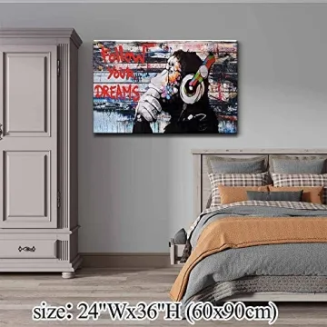 Banksy Monkey Canvas Art for Inspirational Home Decor