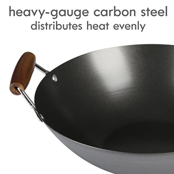 Versatile 14-Inch Kenmore Hammond Carbon Steel Wok