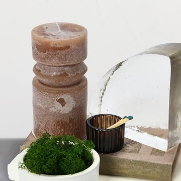 Creative Co-Op Cappuccino Unscented Totem Pillar Candle