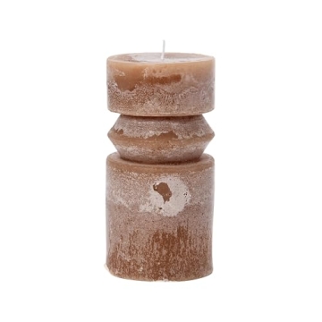 Creative Co-Op Cappuccino Unscented Totem Pillar Candle