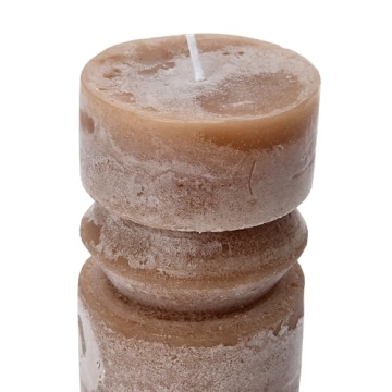 Creative Co-Op Cappuccino Unscented Totem Pillar Candle