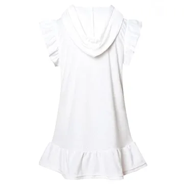 Stylish Girls Terry Swimwear Cover-up with Hood