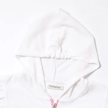Stylish Girls Terry Swimwear Cover-up with Hood