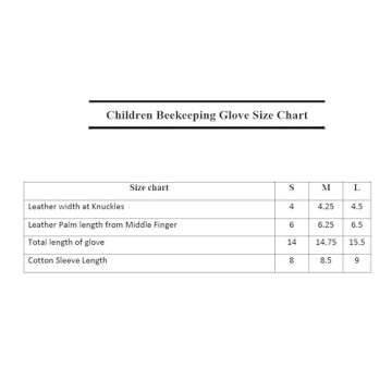 FOREST BEEKEEPING SUPPLY Children Goatskin Leather Beekeeper's Glove with Long Canvas Sleeve and Elastic Cuff (Medium)