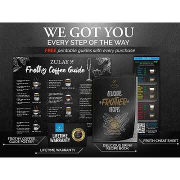 Powerful Milk Frother Wand - Quick & Easy Drink Mixer