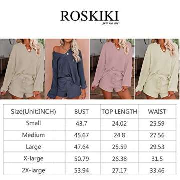 ROSKIKI Cozy Long Sleeve Pajama Set for Women