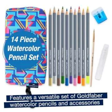 Portable Faber-Castell Travel Watercolor Pencils Set
