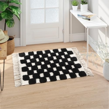 Lahome Checkerboard Washable Rug - Stylish Comfort for Home