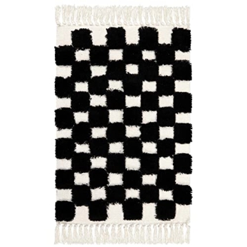 Lahome Checkerboard Washable Rug - Stylish Comfort for Home