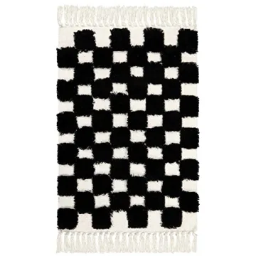 Lahome Checkerboard Washable Rug - Stylish Comfort for Home