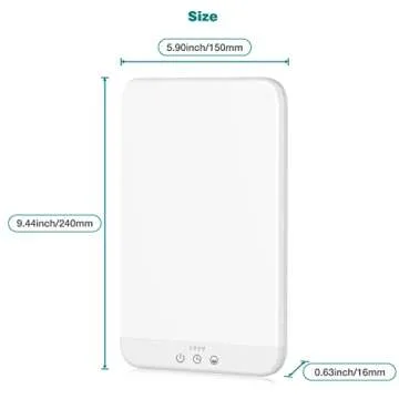 Wobrikosee Light Therapy Lamp, Ultra-Thin UV-Free 10000 Lux Therapy Light, Timer Function, Adjustable Brightness Levels, Two Color Temperature, 90° Rotatable Stand for a Happy Life