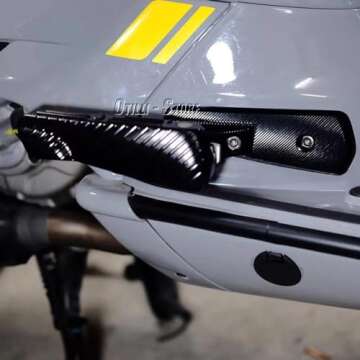 New Motorcycle Passenger Rear Footrests Foot Peg Extensions Extended Footpegs Accessories For Vespa GTS GTV 300 250 GT 125 200 (Black - Set)