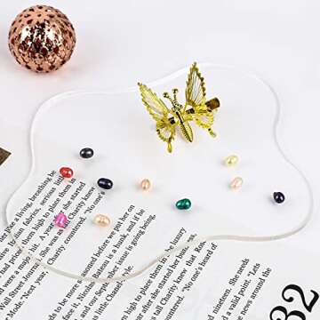 Acrylic Coaster, Transparent Coaster for Desk, Acrylic Desk Coaster, Transparent Irregular Coast, Clear Desk Coasters, Drink Cup Coasters Table Ornaments for Kitchen, Bar, Dining Table