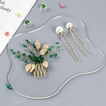 Acrylic Coaster, Transparent Coaster for Desk, Acrylic Desk Coaster, Transparent Irregular Coast, Clear Desk Coasters, Drink Cup Coasters Table Ornaments for Kitchen, Bar, Dining Table