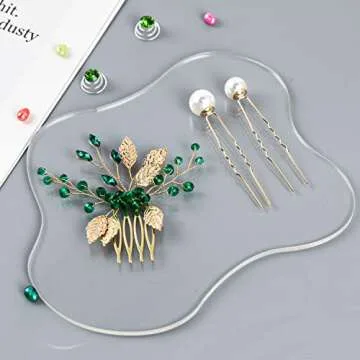 Acrylic Coaster, Transparent Coaster for Desk, Acrylic Desk Coaster, Transparent Irregular Coast, Clear Desk Coasters, Drink Cup Coasters Table Ornaments for Kitchen, Bar, Dining Table