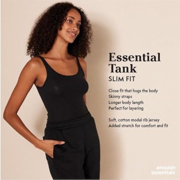 Amazon Essentials Women's Slim-Fit Tank Top Pack of 2