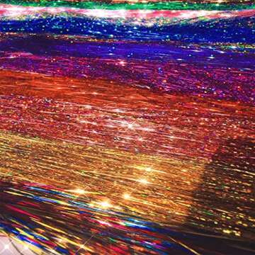YUUYEE Hair Tinsel Kit 2760 Strands 12 Colors Sparkling Extensions