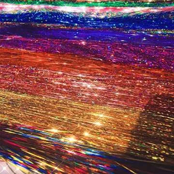 YUUYEE Hair Tinsel Kit 2760 Strands 12 Colors Sparkling Extensions