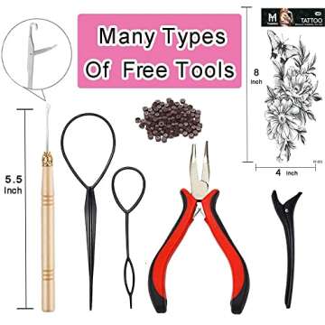 YUUYEE Hair Tinsel Kit 2760 Strands 12 Colors Sparkling Extensions