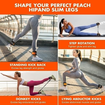 Ankle Resistance Bands Leg Glute Training 3 Levels