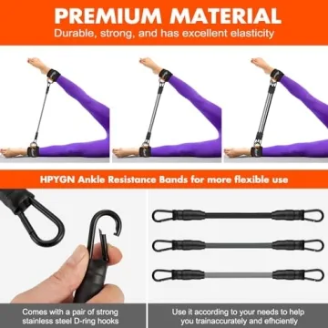 Ankle Resistance Bands Leg Glute Training 3 Levels