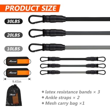 Ankle Resistance Bands Leg Glute Training 3 Levels